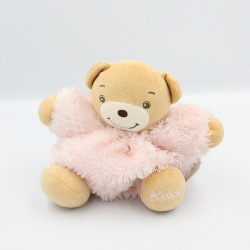 Doudou ours rose fourrure Fur KALOO 18 cm