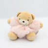 Doudou ours rose fourrure Fur KALOO 18 cm
