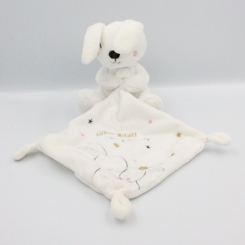 Doudou lapin blanc doré mouchoir Good Night SIMBA TOYS KIABI