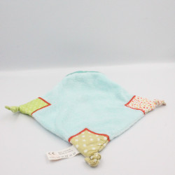 Doudou Plat Sophie la Girafe bleu vert oiseau VULLI