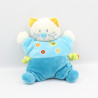 Doudou semi plat chat bleu escargot NICOTOY
