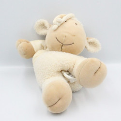 Doudou musical mouton blanc beige NATURE ET DECOUVERTE