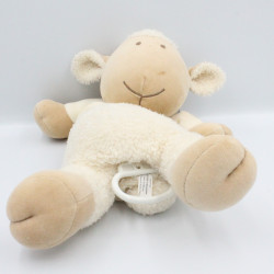 Doudou musical mouton blanc beige NATURE ET DECOUVERTE