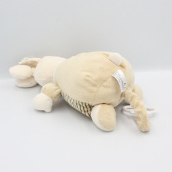 Doudou musical lapin rayé beige ABC NICOTOY
