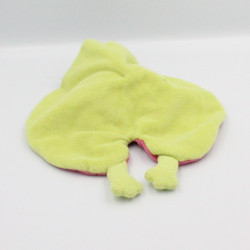 Doudou plat grenouille verte rose NICOTOY