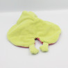 Doudou plat grenouille verte rose NICOTOY