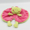 Doudou plat grenouille verte rose NICOTOY