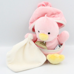 Doudou poussin rose coquille mouchoir BABY NAT