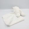 Doudou ours blanc avec doudou mouchoir bleu NICOTOY