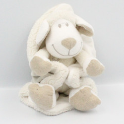 Doudou mouton blanc gris couverture KIABI NICOTOY