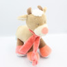 Doudou vache beige rose les Zamis NATTOU