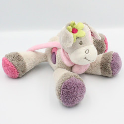Doudou musical girafe vache grise rose violet Alyzée NATTOU