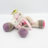 Doudou musical girafe vache grise rose violet Alizée NATTOU 20 cm