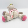 Doudou musical girafe vache grise rose violet Alizée NATTOU 20 cm