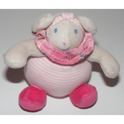 Grand Doudou Souris Lila Patachon robe rose MOULIN ROTY