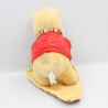 Doudou Winnie l'ourson avec mouchoir couverture rayé abeille Disney
