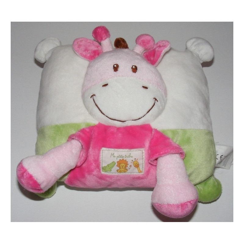 Doudou plat girafe rose Ma Ptite Tribu