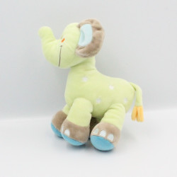 Doudou éléphant vert étoiles NICOTOY