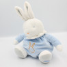 Doudou Lapin boule bleu gris KLORANE