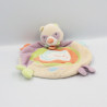 Doudou plat panda mauve vert blanc orange Pandy BABY NAT