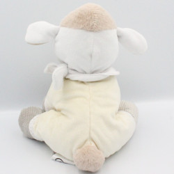Doudou vache beige écru gris pois MOTS D'ENFANTS