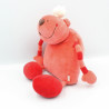 Doudou ours rose rouge DPAM