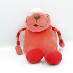 Doudou ours rose rouge DPAM