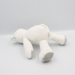 Doudou ours blanc gris Musti Mustela LOT DE 2