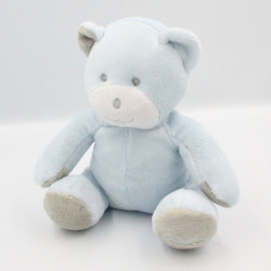 Doudou ours bleu gris Musti Mustela LOT DE 2