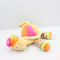 Doudou musical tortue multicolore fleur MOTS D'ENFANTS