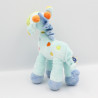 Doudou girafe bleu MOTS D'ENFANTS