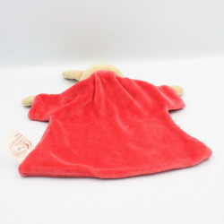 Doudou plat lapin rouge abeille BENGY