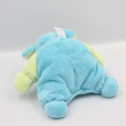 Doudou semi plat souris bleu vert TARTINE ET CHOCOLAT