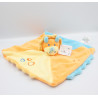 Doudou plat dinosaure orange bleu jaune KIABI KITCHOUN