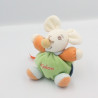 Mini doudou Souris verte orange bleu KALOO