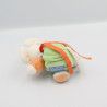 Mini doudou Souris verte orange bleu KALOO