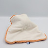 Doudou plat ours blanc rouge orange SUCRE D'ORGE