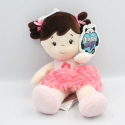 Doudou poupée rose blanc TOY'S RUS