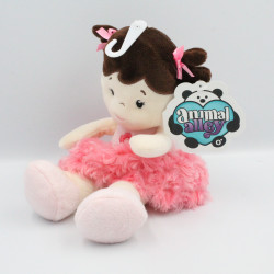 Doudou poupée rose blanc TOY'S RUS