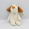 Doudou chien blanc marron KIMBALOO