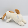 Doudou chien blanc marron KIMBALOO