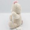 Doudou ours beige blanc rose KIMBALOO