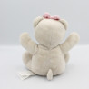 Doudou ours beige blanc rose KIMBALOO