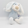 Doudou chien blanc bleu SUCRE D'ORGE