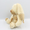 Doudou lapin écru beige avec écharpe NICOTOY