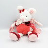 Doudou et compagnie souris rose rouge blanc Clementine