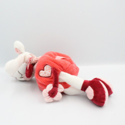 Doudou et compagnie souris rose rouge blanc Clementine