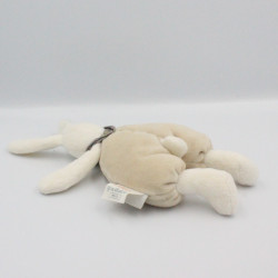 Doudou lapin blanc beige mauve Luc et Léa MOULIN ROTY