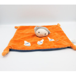 Doudou plat singe orange bleu quilles KIABI JOGYSTAR