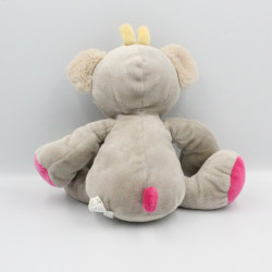 Doudou koala beige rose jaune Arthur et Lola BEBISOL